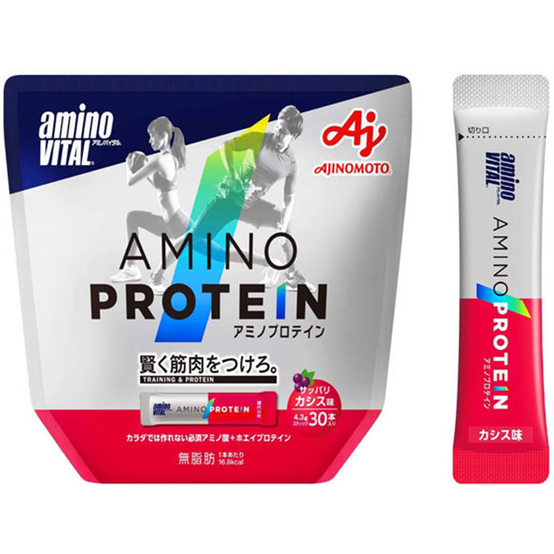 味の素 アミノバイタル アミノプロテイン サッパリカシス (4.3g×30本入) 1本※軽（ご注文単位1本）【直送品】