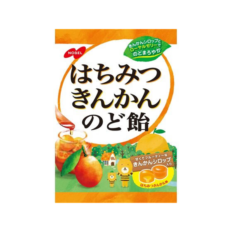 ノーベル製菓 はちみつきんかんのど飴 1袋※軽（ご注文単位1袋）【直送品】