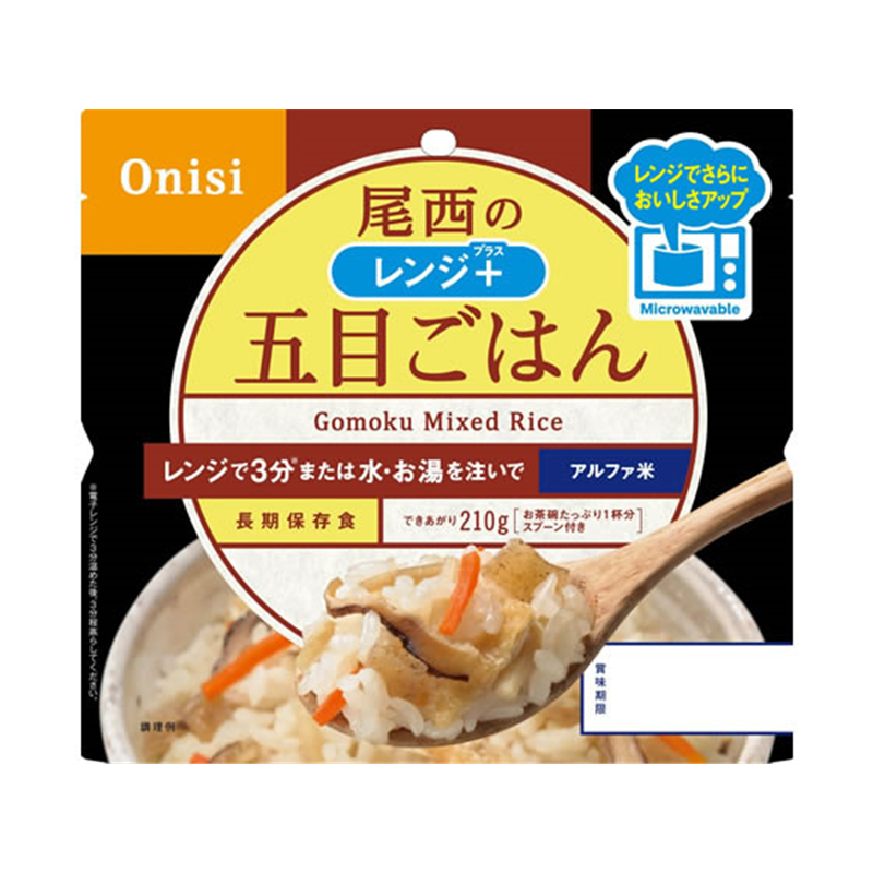 尾西食品 80g尾西のレンジ+(プラス)五目ごはん 1023 1個※軽（ご注文単位1個）【直送品】