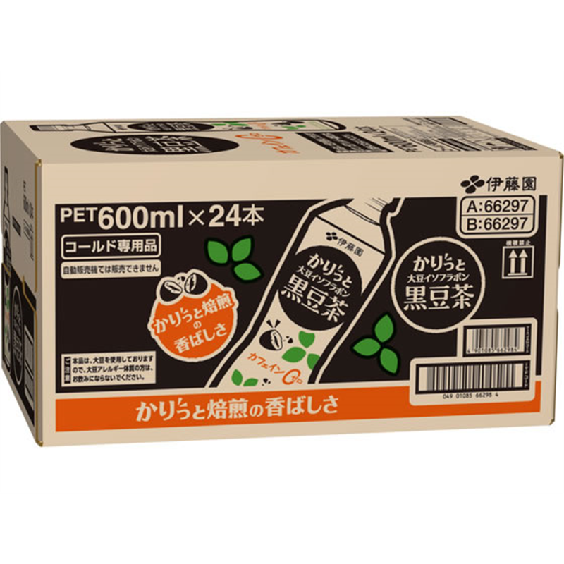 伊藤園 かりっと大豆イソフラボン 黒豆茶 600mL×24本 1箱※軽(ご注文単位1箱)【直送品】