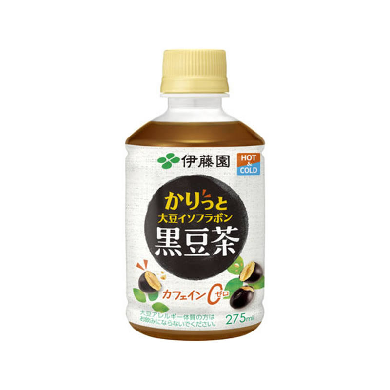 伊藤園 かりっと大豆イソフラボン 黒豆茶 電子レンジ対応 275 1本※軽（ご注文単位1本）【直送品】
