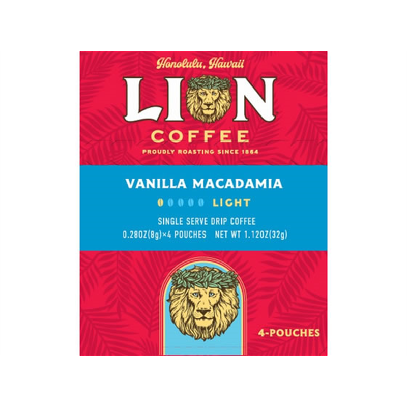 キーコーヒー ライオンコーヒー シングルサーブ バニラマカダミア 4袋 1箱※軽（ご注文単位1箱）【直送品】