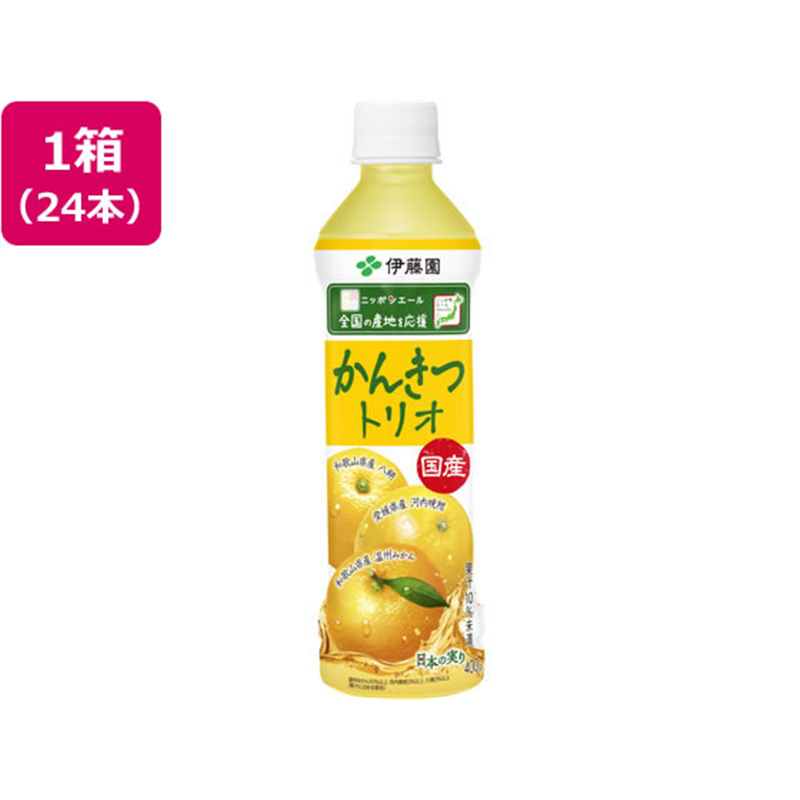 伊藤園 ニッポンエール 国産かんきつトリオ 400g×24本 1箱※軽（ご注文単位1箱）【直送品】