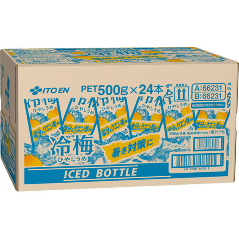 伊藤園 冷梅 PET 冷凍対応 500g×24本 1箱※軽(ご注文単位1箱)【直送品】