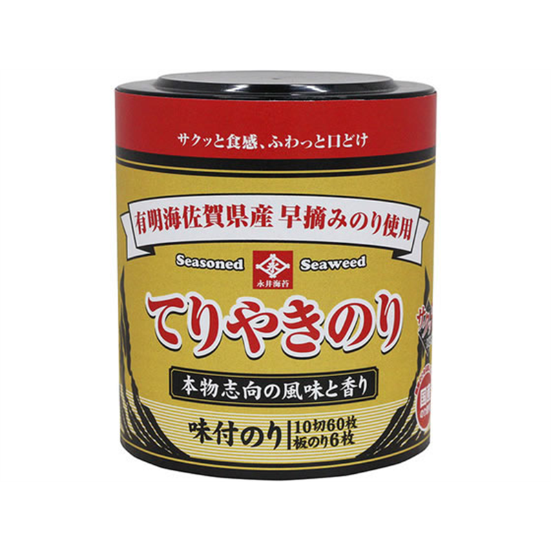 永井海苔 てりやきのり 卓上10切 60枚 1個※軽（ご注文単位1個）【直送品】