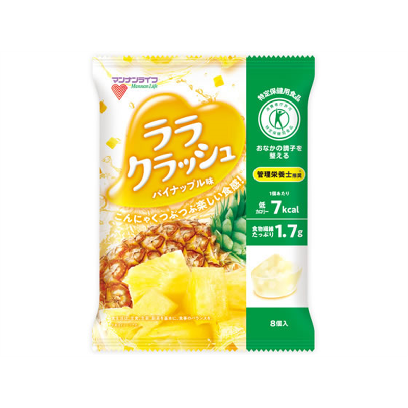 マンナンライフ 蒟蒻畑 ララクラッシュ パイナップル味 1袋※軽（ご注文単位1袋）【直送品】