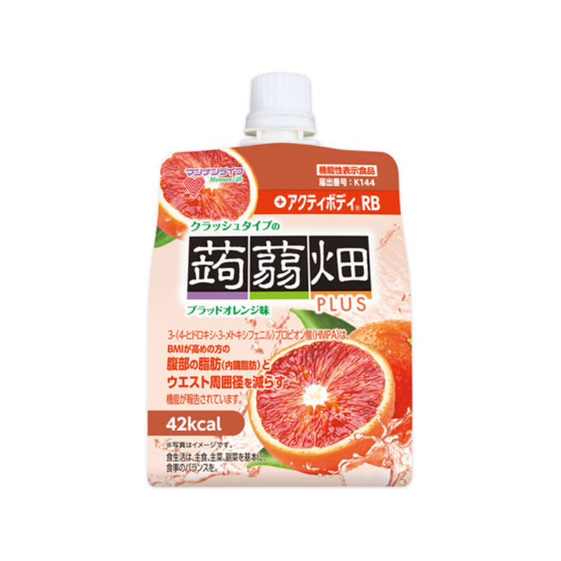 マンナンライフ クラッシュタイプの蒟蒻畑プラス ブラッド オレンジ味 1個※軽（ご注文単位1個）【直送品】