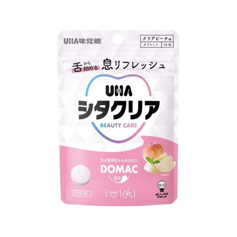 UHA味覚糖 UHAシタクリアタブレット クリアピーチ味 10粒 1個※軽（ご注文単位1個）【直送品】