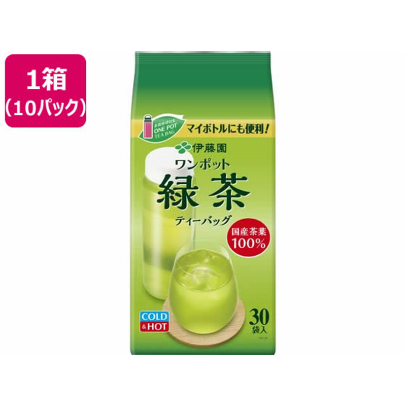 伊藤園 ワンポットエコティーバッグ 抹茶入り緑茶30袋×10パック 1箱※軽（ご注文単位1箱）【直送品】