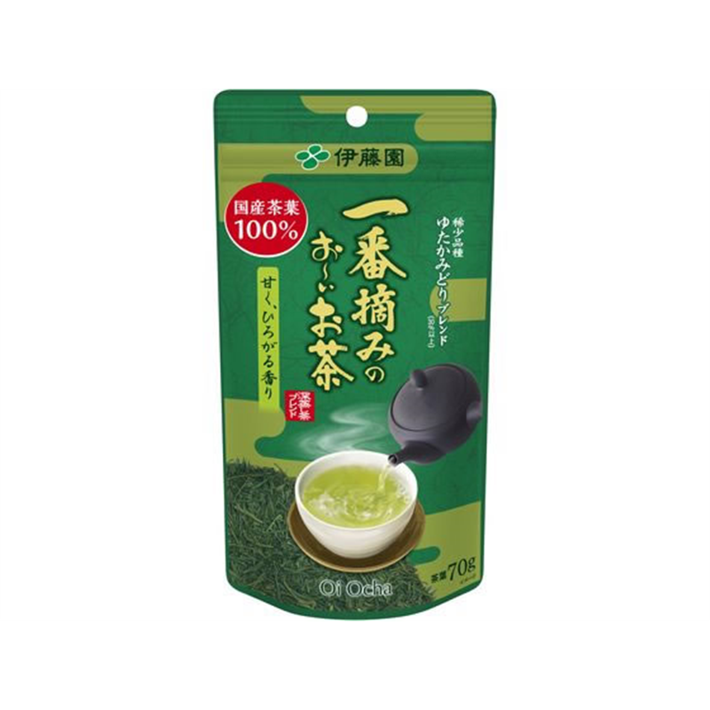 伊藤園 一番摘みのお～いお茶 ゆたかみどりブレンド70g 1袋※軽（ご注文単位1袋）【直送品】