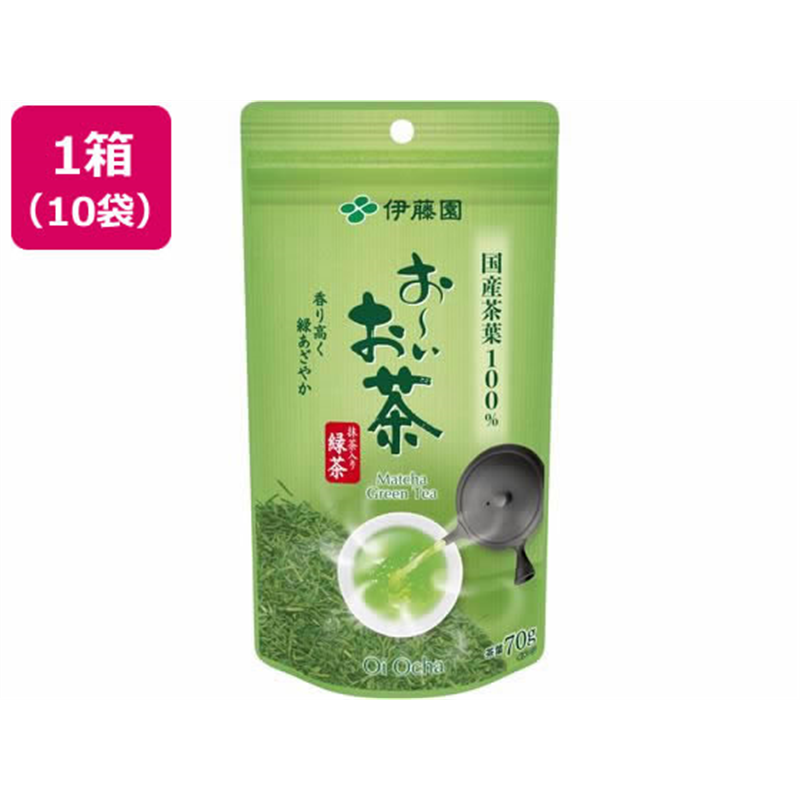 伊藤園 抹茶入りお～いお茶 70g×10袋 1箱※軽（ご注文単位1箱）【直送品】