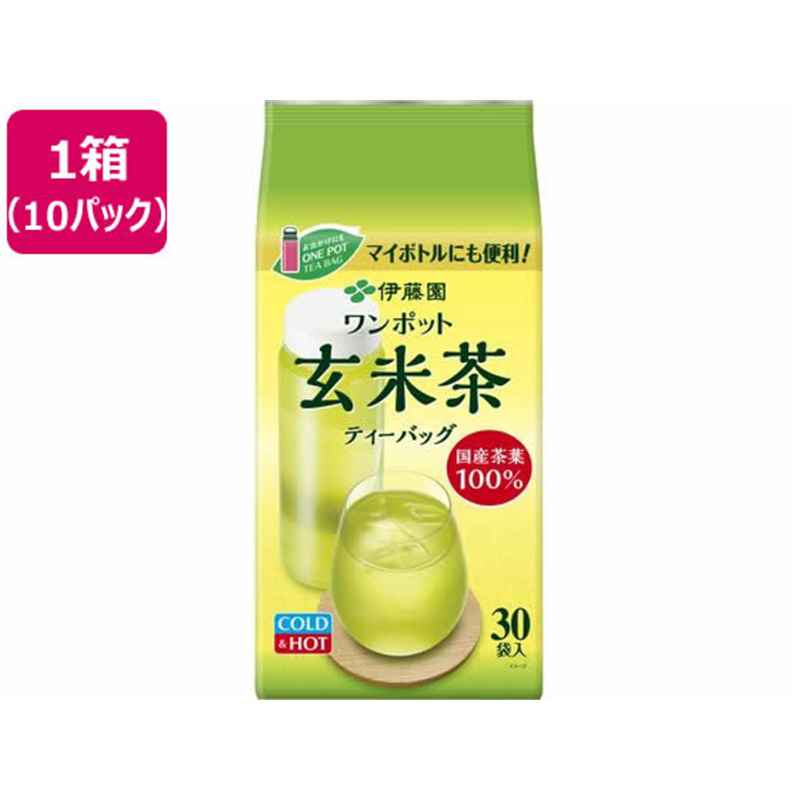 伊藤園 ワンポットエコティーバッグ 玄米茶30袋×10パック 1箱※軽（ご注文単位1箱）【直送品】