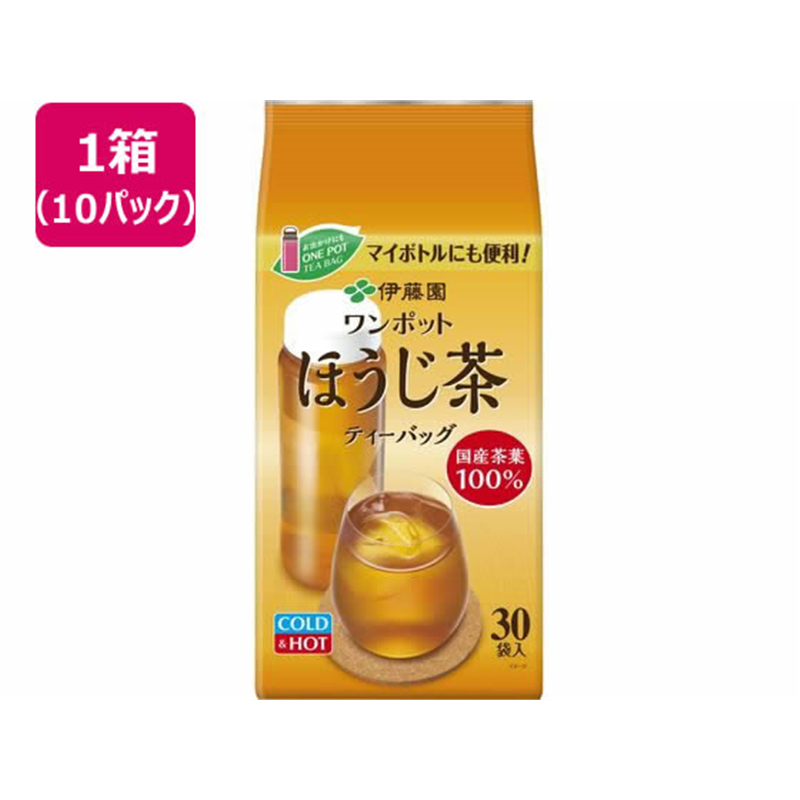 伊藤園 ワンポットエコティーバッグ ほうじ茶30袋×10パック 1箱※軽（ご注文単位1箱）【直送品】