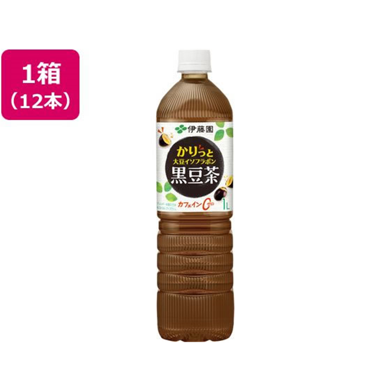 伊藤園 かりっと大豆イソフラボン 黒豆茶 1L 12本 1箱※軽(ご注文単位1箱)【直送品】