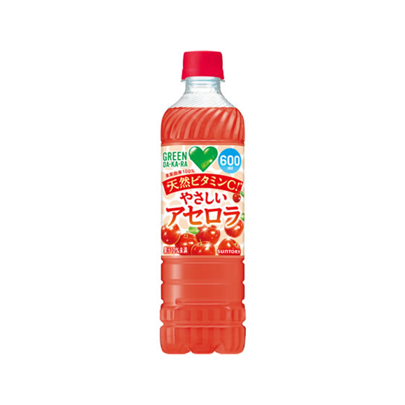 サントリー GREEN DA・KA・RA やさしいアセロラ 600mL 1本※軽（ご注文単位1本）【直送品】
