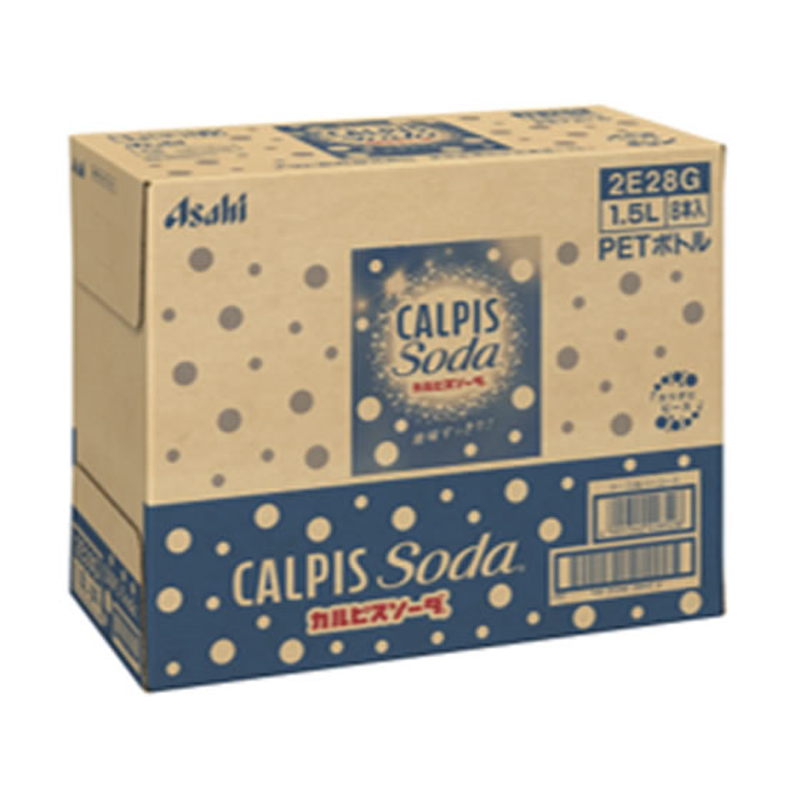 アサヒ飲料 カルピスソーダ 1.5L×8本 1箱※軽(ご注文単位1箱)【直送品】