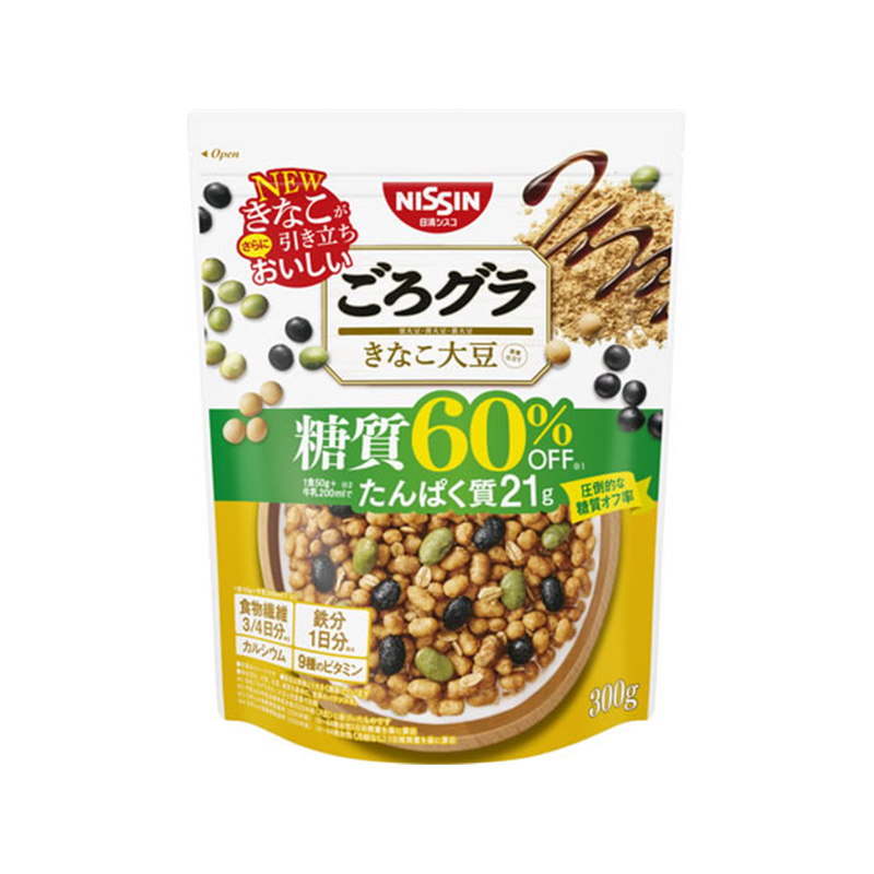 日清シスコ ごろグラ 糖質60%オフ きなこ大豆 1袋※軽（ご注文単位1袋）【直送品】