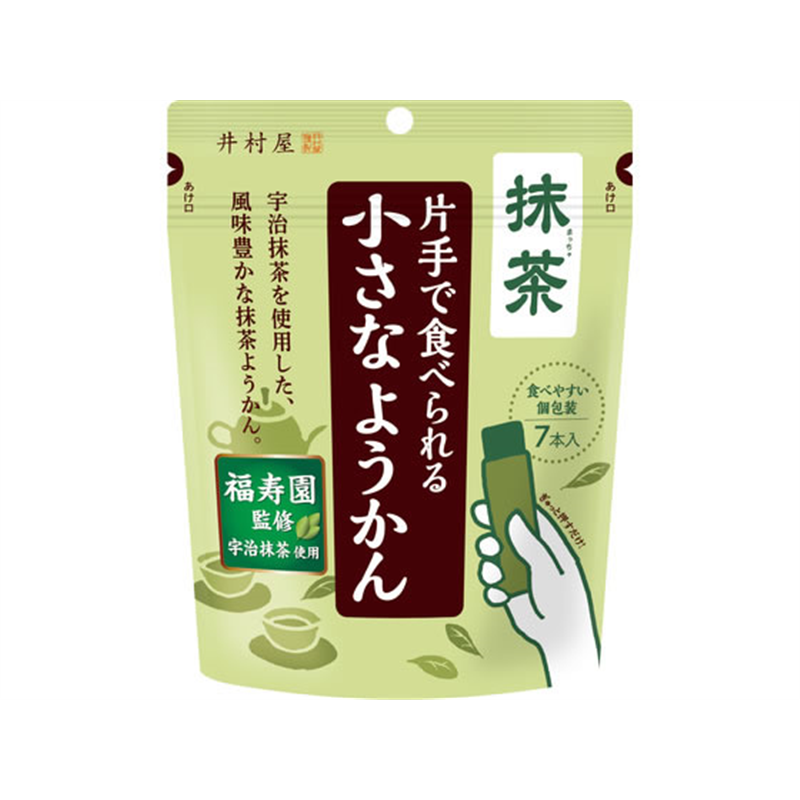 井村屋 片手で食べられる小さなようかん 抹茶 7本 1袋※軽（ご注文単位1袋）【直送品】