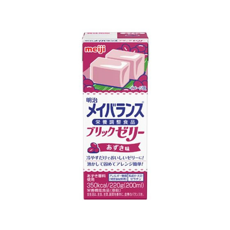 明治 メイバランスブリックゼリー あずき味 220g 1本※軽（ご注文単位1本）【直送品】