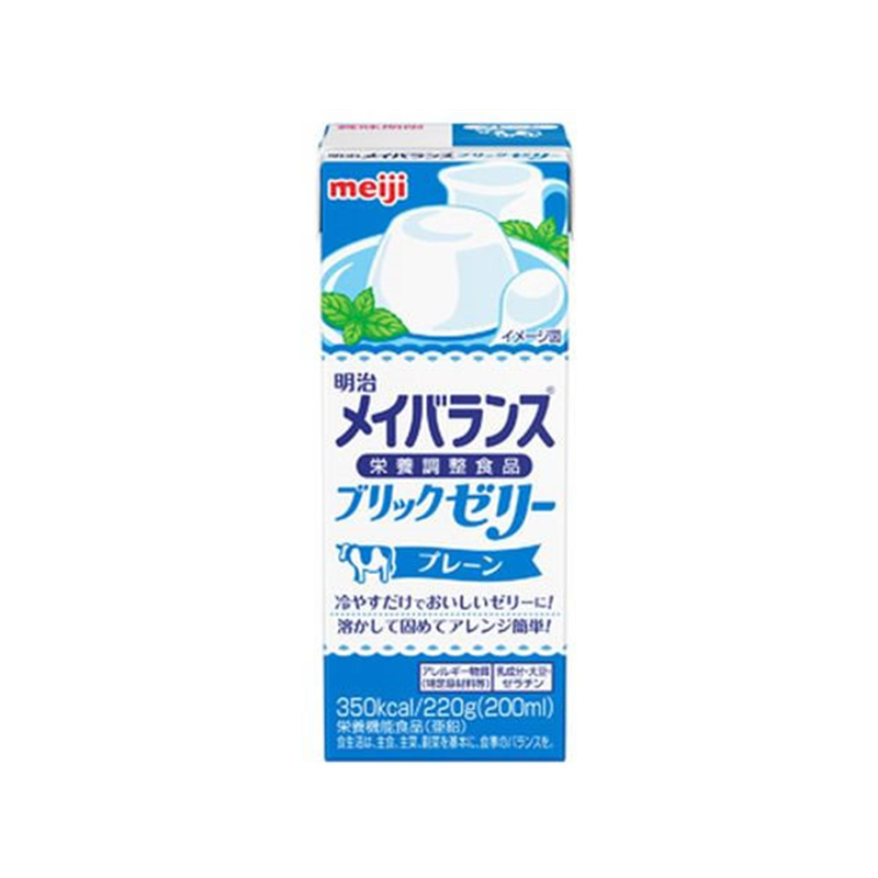 明治 メイバランスブリックゼリー プレーン 220g 1本※軽（ご注文単位1本）【直送品】