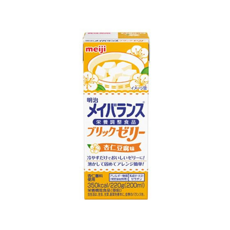 明治 メイバランスブリックゼリー 杏仁豆腐味 220g 1本※軽（ご注文単位1本）【直送品】