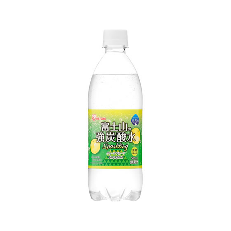アイリスオーヤマ 富士山の強炭酸水 グレープフルーツ 500mL 1本※軽（ご注文単位1本）【直送品】