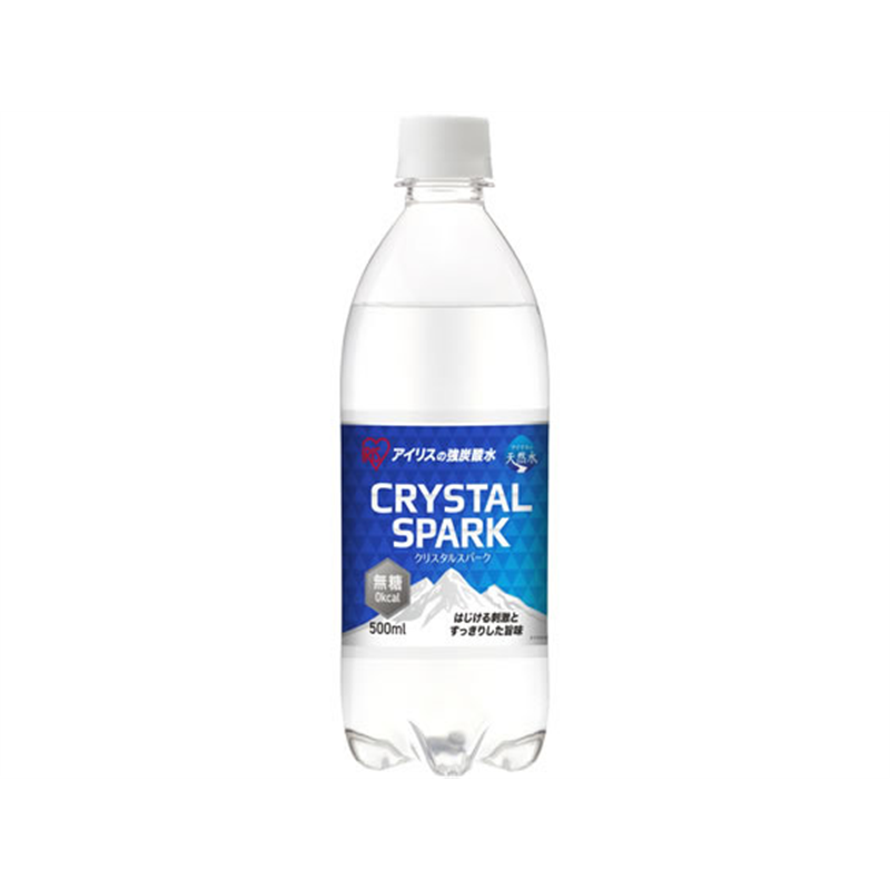 アイリスオーヤマ クリスタルスパーク アイリスの強炭酸水 500mL 1本※軽（ご注文単位1本）【直送品】