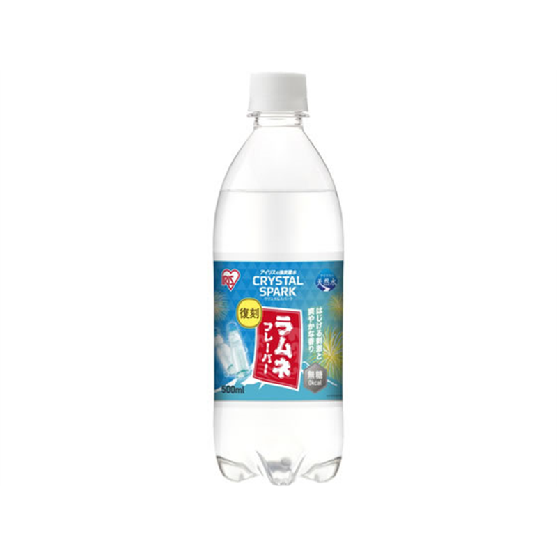 アイリスオーヤマ CRYSTAL SPARK ラムネフレーバー 500mL 1本※軽（ご注文単位1本）【直送品】