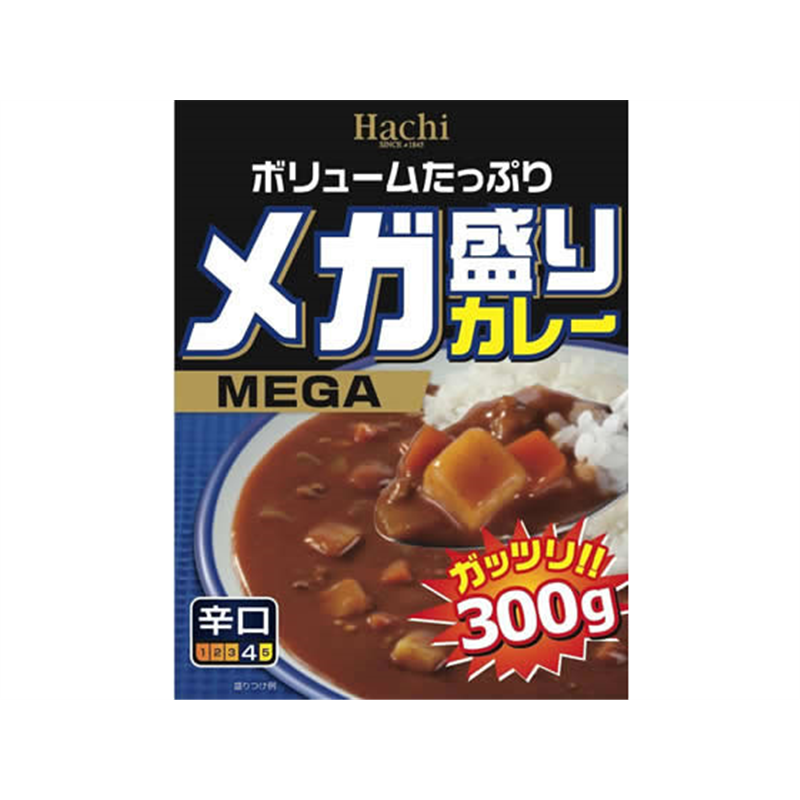 ハチ メガ盛りカレー 辛口 300g 1袋※軽（ご注文単位1袋）【直送品】