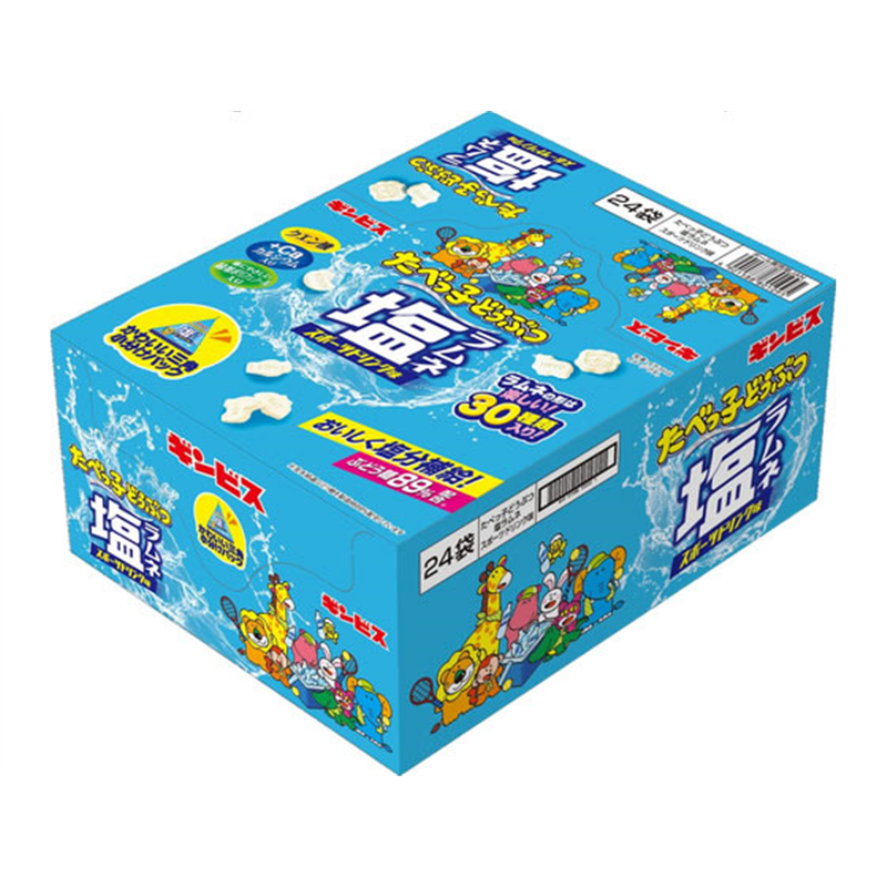 ギンビス たべっ子どうぶつ 塩ラムネ スポーツドリンク味 15g 24 1箱※軽（ご注文単位1箱）【直送品】