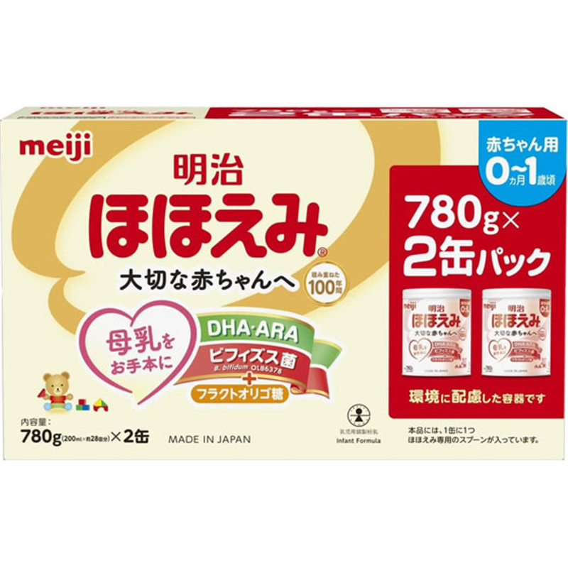明治 ほほえみ 780g 2缶パック 1箱※軽（ご注文単位1箱）【直送品】