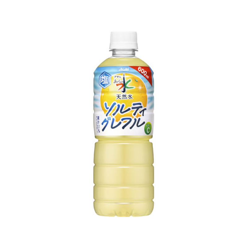 アサヒ飲料 おいしい水 天然水 ソルティグレフル 600mL 1本※軽（ご注文単位1本）【直送品】