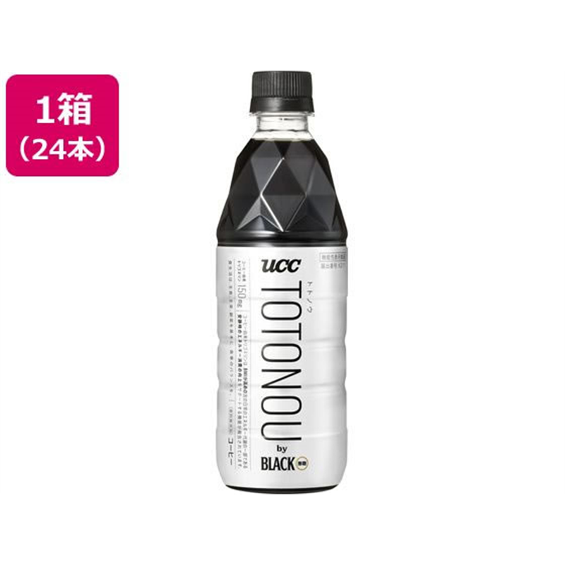 UCC上島珈琲 TOTONOU byBLACK無糖 PET 500mL 24本 1箱※軽（ご注文単位1箱）【直送品】