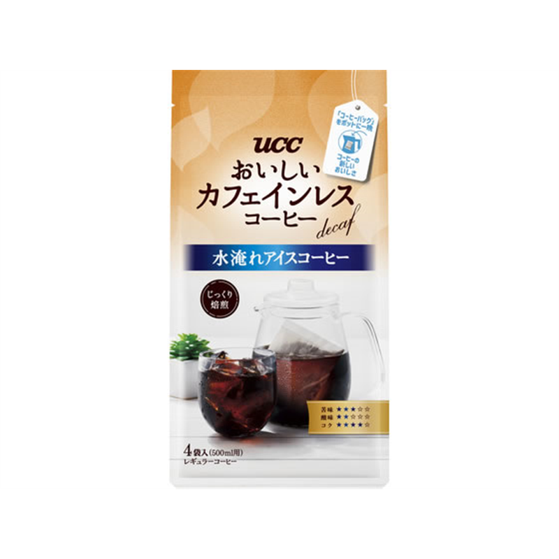 UCC上島珈琲 おいしいカフェインレスコーヒー コーヒーバッグ 水淹れアイ 1パック※軽（ご注文単位1パック）【直送品】