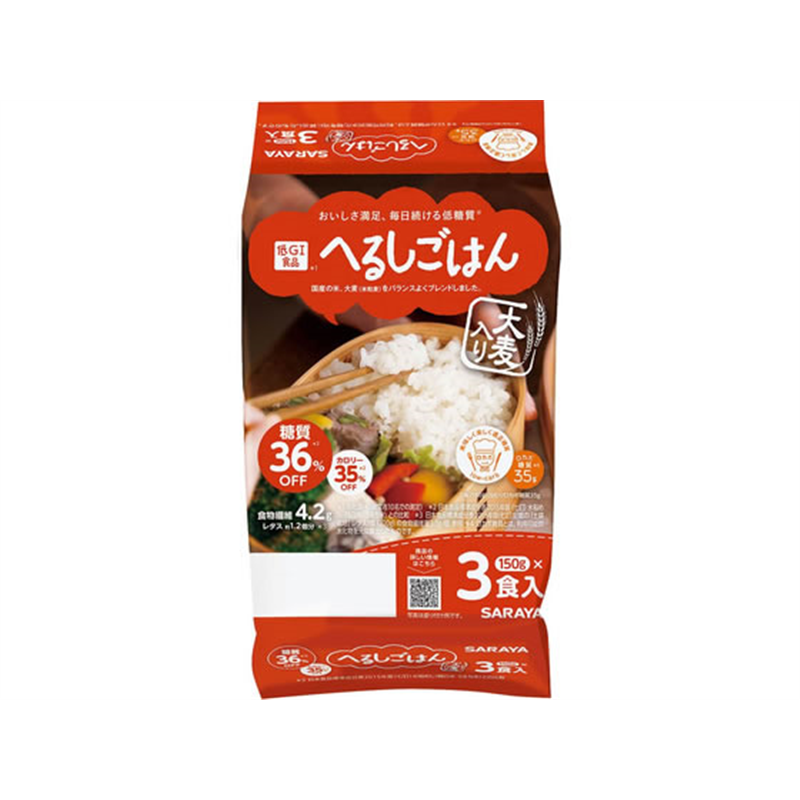 サラヤ へるしごはん 炊飯パック 150g×3食 1パック※軽（ご注文単位1パック）【直送品】