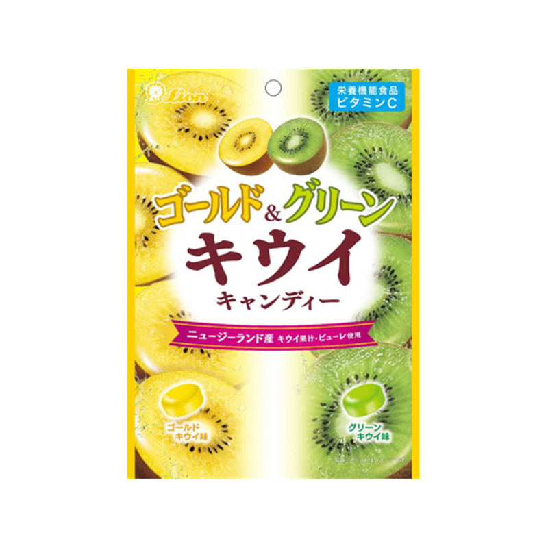 ライオン菓子 ゴールド&グリーンキウイキャンディー 71g 1袋※軽(ご注文単位1袋)【直送品】
