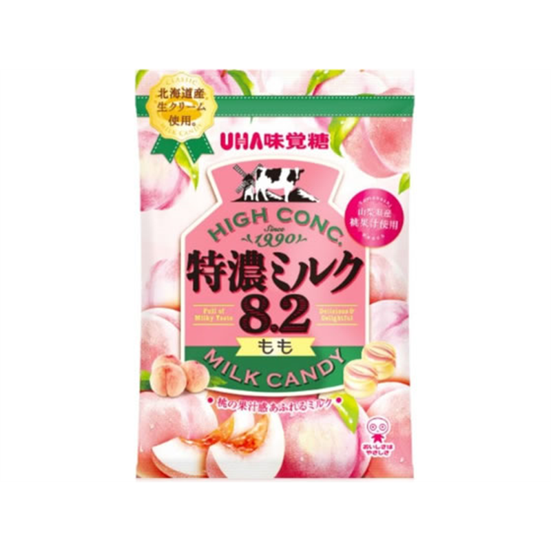 UHA味覚糖 特濃ミルク8.2 もも 70g 1袋※軽(ご注文単位1袋)【直送品】