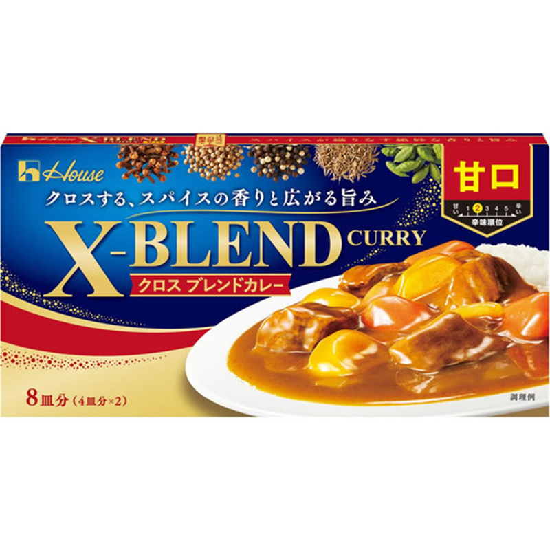 ハウス食品クロスブレンドカレー 甘口 1個※軽(ご注文単位1個)【直送品】