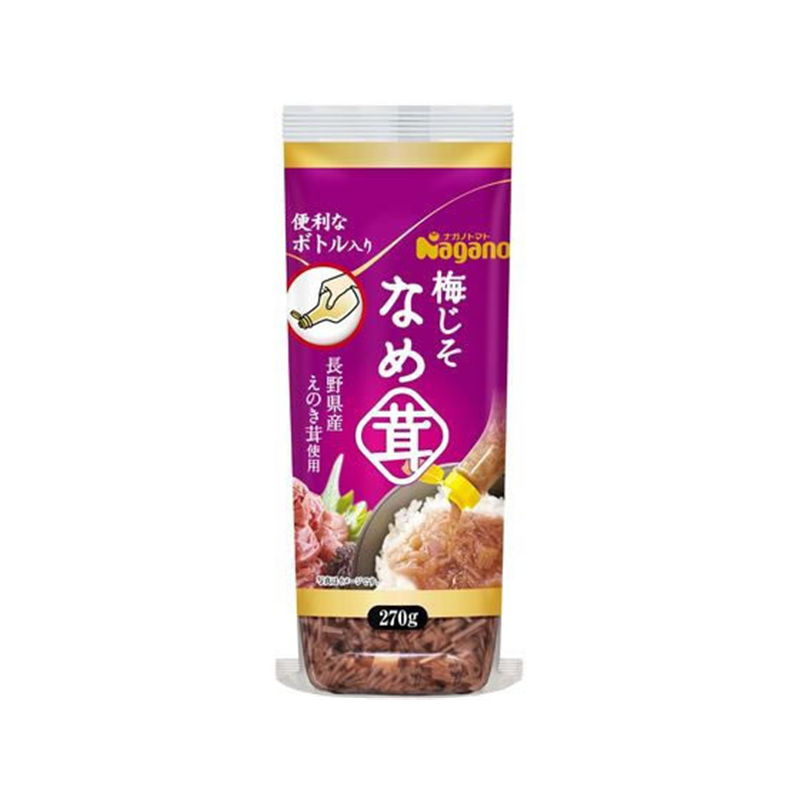 ナガノトマト 梅じそなめ茸 ボトル入り 270g 1個※軽(ご注文単位1個)【直送品】