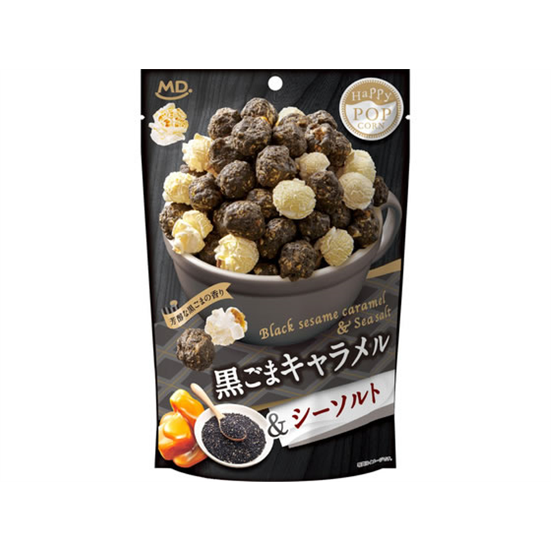ＭＤホールディングス ハッピーポップコーン 黒ごまキャラメル&シーソルト 1袋※軽（ご注文単位1袋）【直送品】