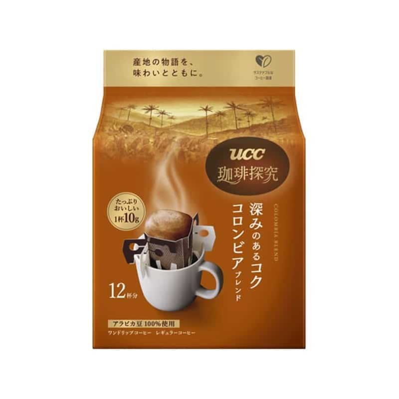 UCC UCC 珈琲探究 ワンドリップコーヒー 深みのあるコク コロンビアブレンド 12P352181 1パック※軽（ご注文単位1パック）【直送品】