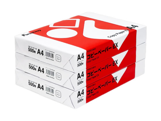 Forestway コピーペーパーEX A4 500枚×3冊 1パック（ご注文単位1パック)【直送品】