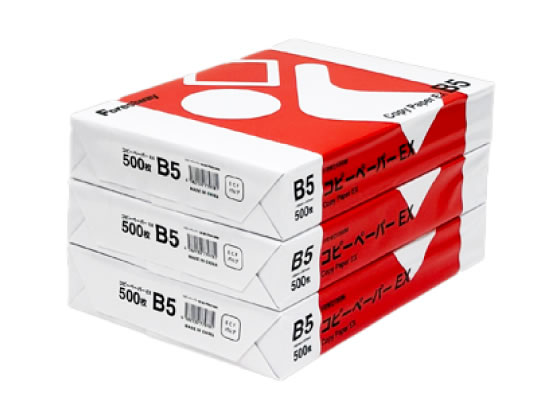 Forestway コピーペーパーEX B5 500枚×3冊 1パック（ご注文単位1パック)【直送品】