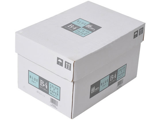 APPJ カラーコピー用紙 ブルー B4 500枚×5冊 CPB003 1箱(ご注文単位1箱)【直送品】