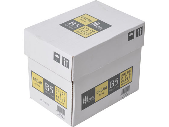 APPJ カラーコピー用紙 クリーム B5 500枚×5冊 CPY004 1箱(ご注文単位1箱)【直送品】