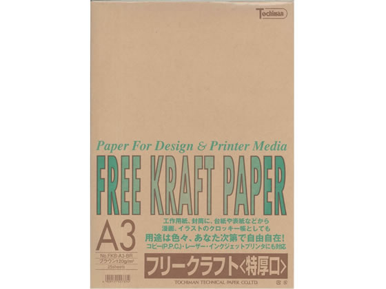 SAKAEテクニカルペーパー クラフトペーパー特厚口 A3 ブラウン 1冊(ご注文単位1冊)【直送品】