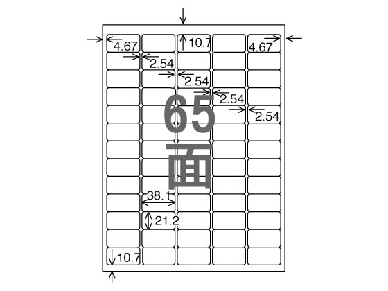 コクヨ IJラベル[スペシャルラベル]A4 65面 10枚 KJ-8651N 1冊（ご注文単位1冊)【直送品】