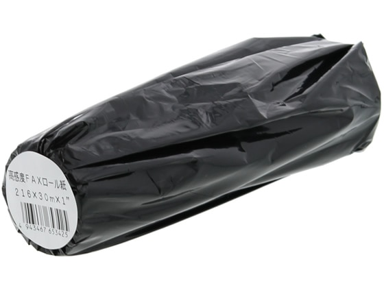 高感度FAXロール紙 A4リーガル 216mm×30m×1インチ 1本（ご注文単位1本)【直送品】