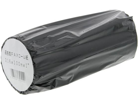 高感度FAXロール紙 A4リーガル 216mm×100m×1インチ 1本（ご注文単位1本)【直送品】