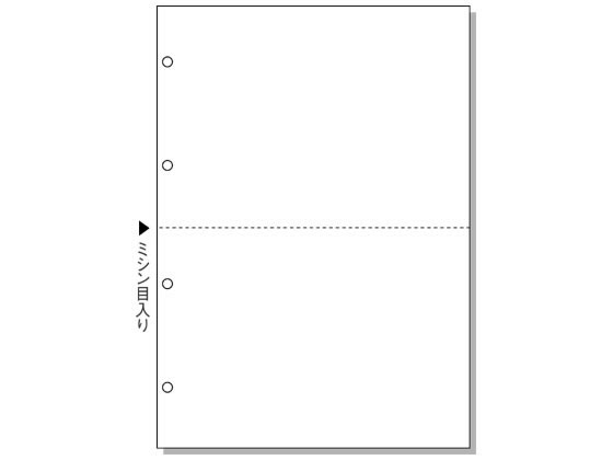 ヒサゴ マルチプリンタ帳票 A4 白紙 2面・4穴 100枚 BP2003 1冊（ご注文単位1冊)【直送品】
